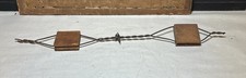 Antique Barbed Wire Strand Scutt’s Wooden Block Arrow Plate Barb 18” picture