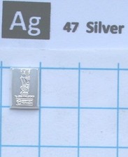 1 gram 99.9% silver metal bullion element 47 sample picture