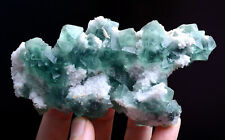210g Natural Octahedron Blue Fluorite Mineral Specimen/Inner Mongolia  China picture