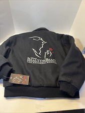 NOS 90s Disney Beauty & The Beast Varsity Jacket Large Women’s Broadway Theater picture