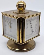 1950's Remembrance (IMHOF) Semca SWISS Brass 8 Day Weather Station Desk Clock picture