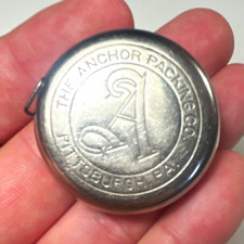 Vintage The Anchor Packing Co Pittsburgh Pocket Tape Measure Advertising Metal picture