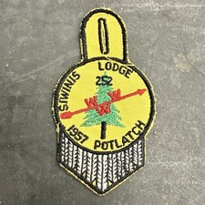 Vintage Order of the Arrow (OA) Siwinis Lodge 252 1957 Potlatch Patch picture