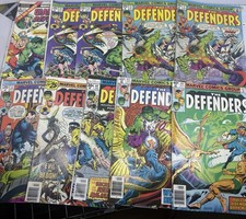 10 Bronze Age Marvel defenders comic book lot, Hulk Doctor Strange, etc. picture