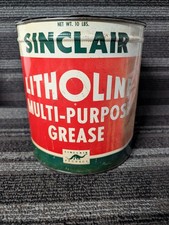 Vintage Sinclair Oil 10 Pound Empty Grease Can, Great Graphics picture