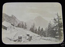 Glass Magic lantern slide HALF WAY STATION AEMSIGEN C1900 SWITZERLAND L65 picture