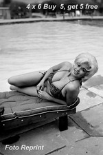 JAYNE MANSFIELD 4x6 Photo 1950s Hollywood Pin-Up Icon Retro Glamour Photography picture