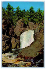 c1960's Brownstone Falls Viewed from The Bad River Gorge Mellen WI Postcard picture