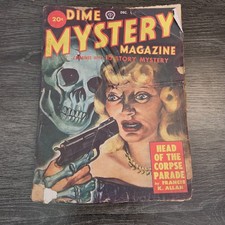 Pulp: Dime Mystery Magazine December 1949 Vol 39 No 2 Skull Skeleton Vintage picture