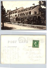 Templeton Lodge Cooperstown New York Building Tree Lined RPPC Postcard AZ170 picture