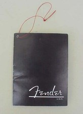 cool vintage 1994 FENDER Warranty & Care of Guitar hangtag with orig string picture