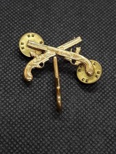 Vintage Korean War Era Military Police Whistle Holder Clutch-Back Pin picture