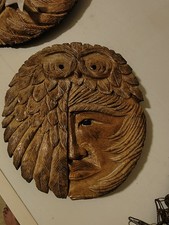 Alaskan Artist Jim S. Bell Carving Owl & Eskimo Signed JSB. Fossilized whale picture