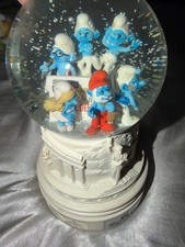 Disney THE  SMURFS Movie Animation Collector's SNOW GLOBE RARE 2602TY picture