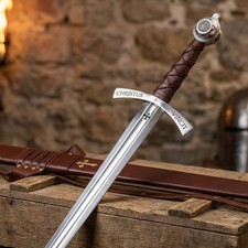 Templar Faithkeeper Sword – Handmade Medieval Knights Replica Stainless Steel picture