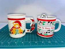 Enesco Russ Corporation Teddy Bear Christmas Coffee Mug Holiday Multicolored Lot picture