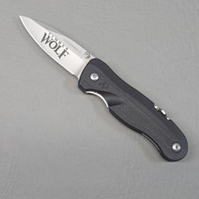 Leatherman Crater C33L Timber Wolf Tobacco Advertising Folding Pocket Knife 420H picture