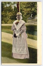 Netherlands Friesland Woman Beautiful Dress c1910 Postcard L22 picture