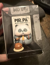 MR. PA Work Diary Panda Figurine MR. PA Character Boxed Plastic White/Gray picture