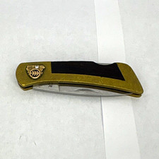 Vtg Gerber Sportsman I Folding Pocket Knife 10K Gold & Ruby 10 Yr Boise Cascade picture