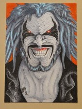 Original Sketch Card Comic Art By Ed Williams @Edsartworx LOBO 1/1 RARE Nice picture