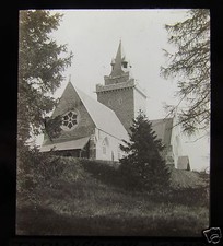 Glass Magic Lantern Slide CRATHIE CHURCH C1900 SCOTLAND  picture