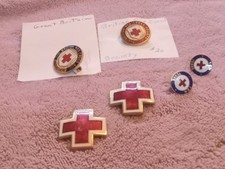 6 Pin Lot British London Amazing American Red Cross Lapel Pins Vtg Estate picture