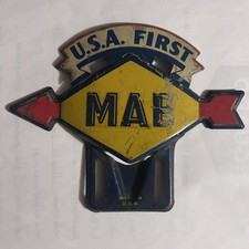 Vintage Sunoco U.S.A. First MMS License Plate Topper picture