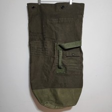 Vtg US Marine Corps USMC Canvas Duffel Bag Trench Art Service History 1975-1994 picture