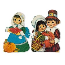 Vintage Pilgrim Die-Cut Wall Decor Set 14.5