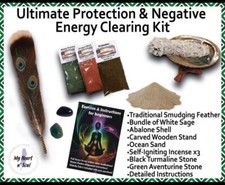 ULTIMATE SMUDGE KIT SAGE PROTECTION NEGATIVE ENERGY CLEARING HOME BLESSING picture