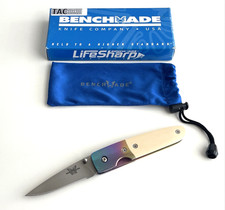 Benchmade 850 Mel Pardue Folding Knife ATS-34 Titanium Bolsters Micarta USA picture