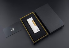 Dunhill Rollagas Lighter Silver & Gold with Mirror Finish - Excellent Condition picture