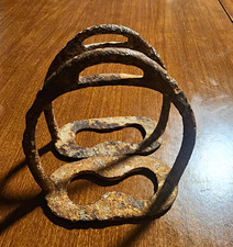 Pair of Antique Civil War Era Iron Cavalry / Horse Stirrups – Relic Condition picture