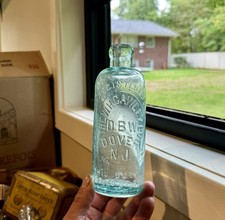 The W H Cawley Co DBW Dover NJ Emb Aqua Hutchinson Hutch Soda Bottle 1890s Nice picture