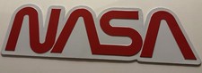 NASA “Worm” Logo Heavy Duty Embossed Reproduction Metal Sign picture