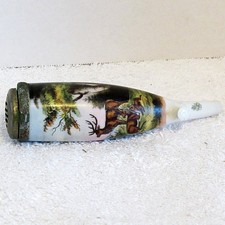 Antique German/Austrian Gesteckpfeife Porcelain Tobacco Pipe Bowl - Hand-Painted picture