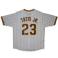 Fernando Tatis Jr. Autographed San Diego (White Pinstripe #23) Custom Jersey - B picture