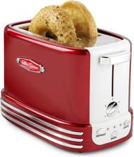 Retro Wide 2-Slice Toaster, Vintage Design with Crumb Tray, Cord Storage & 5 Toa picture