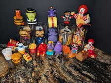 Five VTG McDonald's Glasses, And Multiple Vintage Toys Happy Meal Collectibles  picture