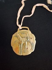 RARE 1909 IL State Fair Watch Fob Sulky Trotting Horse Green Duck Co Chicago picture