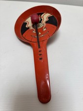Vintage Halloween T Cohn Tin Litho Pan Noisemaker Pretty Witch 1930’s-1940’s picture