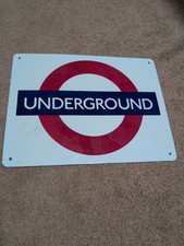 Vintage London Underground Rectangular Enamel Metal Sign 15