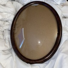 Antique Oval Picture Frame With Convex Bubble Glass 15 X 12 Opening 13 X 10 picture