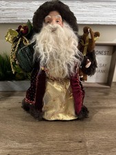 Northlight Burgundy and Brown Santa Claus Christmas Figure picture