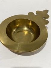 Vintage Valmazan Sarreid Ltd. Heavy Solid Brass Porringer Candy Nut Dish Spain picture