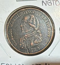1789 George Washington President  Token-Medal-1.1” picture