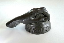 Vintage 1982 Devereux Pewter Hand Sculpture Paperweight picture