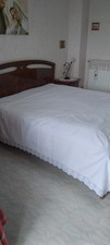 Vintage 1960s Italian Marriage Trousseau Pique Bedspread Coverlet Queen Mint NOS picture