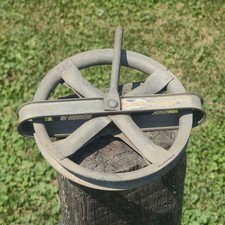 Vintage STANLEY rope pulley wheel Steampunk Industrial crafting rustic farmhouse picture